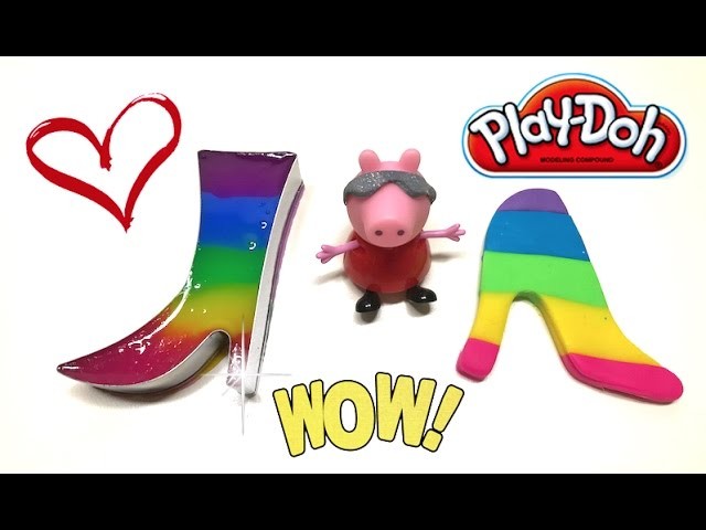 DIY Play-Doh Learn Make Rainbow High-Heeled Shoes Jelly Pudding Toy Soda