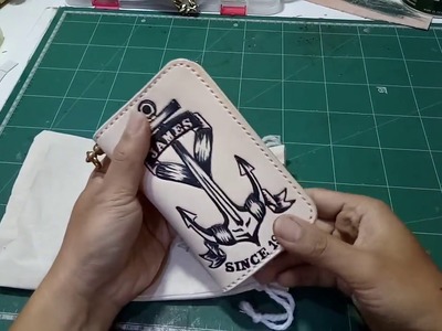 Handmade biker wallet leather by Surakan leather.