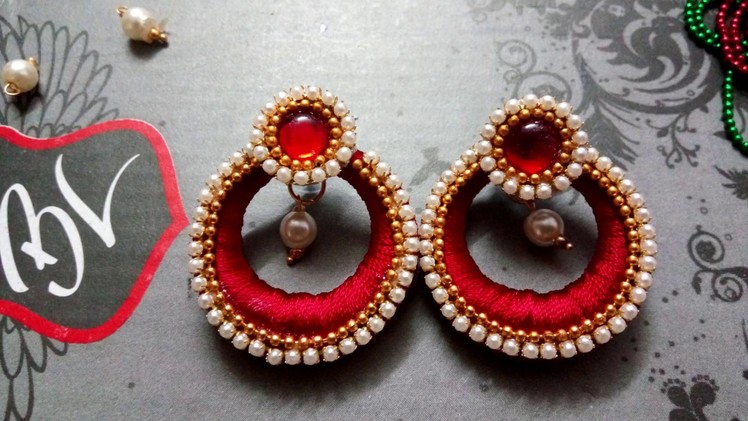 Handmade silk thread earrings and bangles designs