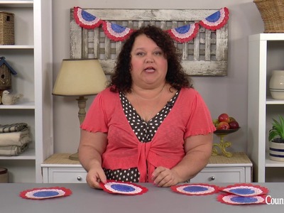 How to Make a Patriotic Doily Banner - A Country Sampler DIY Video