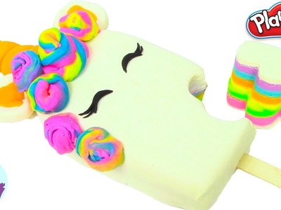 Ice Cream Popsicle Unicorn Hair Rainbow Cake Play Doh Food Creations  Play Doh Videos Castle Toys