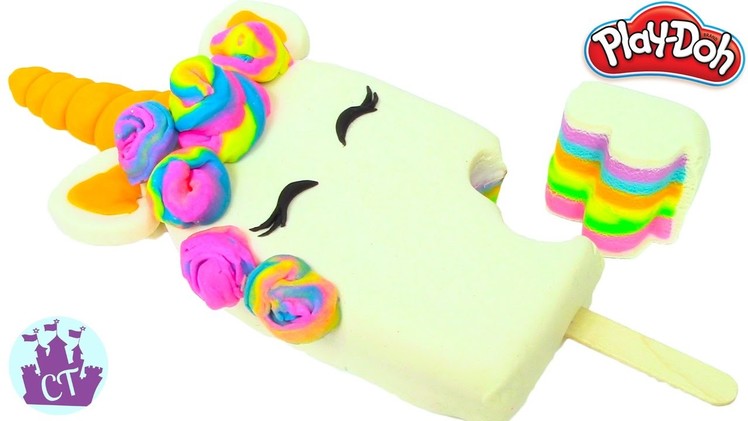 Ice Cream Popsicle Unicorn Hair Rainbow Cake Play Doh Food Creations  Play Doh Videos Castle Toys