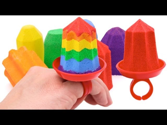 Kinetic Sand Colors Ring Toy Mold DIY Learn Colors & Fruits