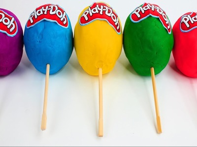 Learn Basic Colors Children Play Doh DIY Delightful Lollipops Ice Cream Cups Surprise Finger Family