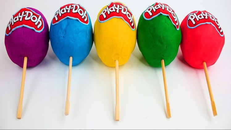 Learn Basic Colors Children Play Doh DIY Delightful Lollipops Ice Cream Cups Surprise Finger Family