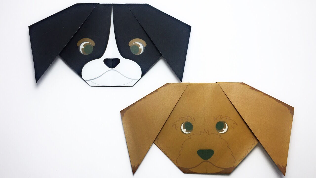 Origami Dog easy tutorial ! Folding Origami Dog