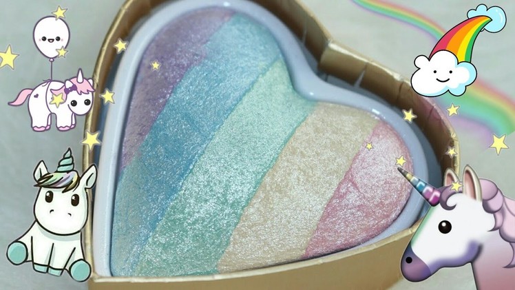 Rainbow Highlighter Review - Unicorn Hearts vs Essence + Rival de Loop Limited Edition