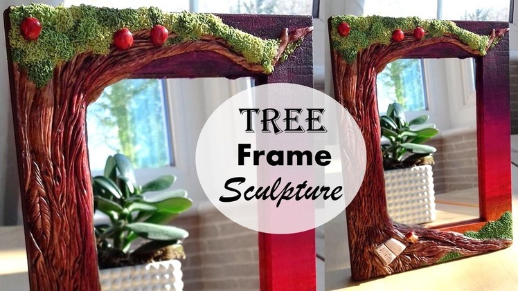 Sculpting A Polymer Clay Tree On Wooden Frame Tutorial || Maive Ferrando