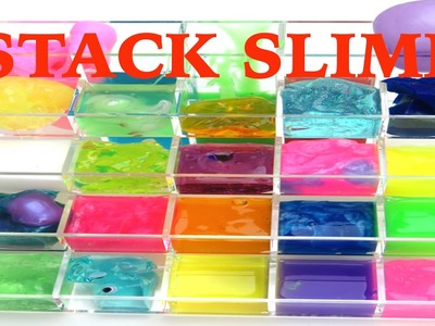 Stack SLIME  and Putty Rainbow | Fun Color Slime Types Review for Kids