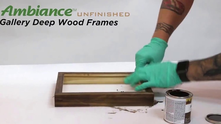Stain An Unfinished Natural Wood Frame - DIY Art Frames