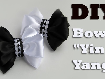 DIY Bows " Yin-Yang". Kanzashi