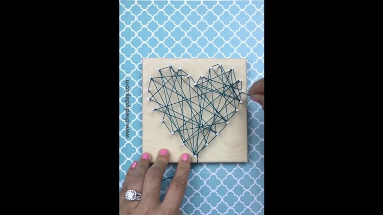 DIY String Art Heart and Free Heart Pattern
