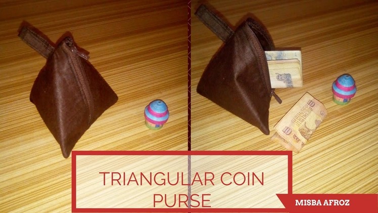 DIY Triangular Coin Pouch !! Samosa Coin PURSE !! FULL TUTORIAL !! INDIAN VERSION