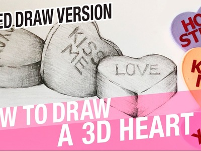 How To Draw A 3D Heart - Speed Drawing Version | Time Lapse Drawing
