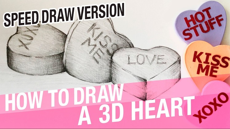 How To Draw A 3D Heart - Speed Drawing Version | Time Lapse Drawing