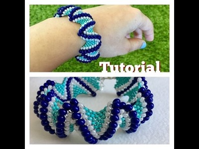 How to make peyote bracelet (TUTORIAL)