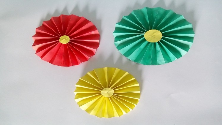 How to make simple Paper ROSETTES.SPRING FLOWERS - Easy Origami Tutorial For Beginners