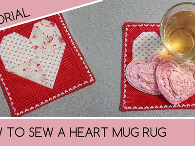 How to Sew a Heart Mug Rug Quilting Tutorial