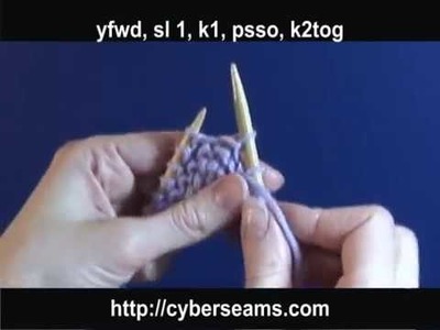 Knitting Abbreviations   yfwd sl1 k1 psso k2tog