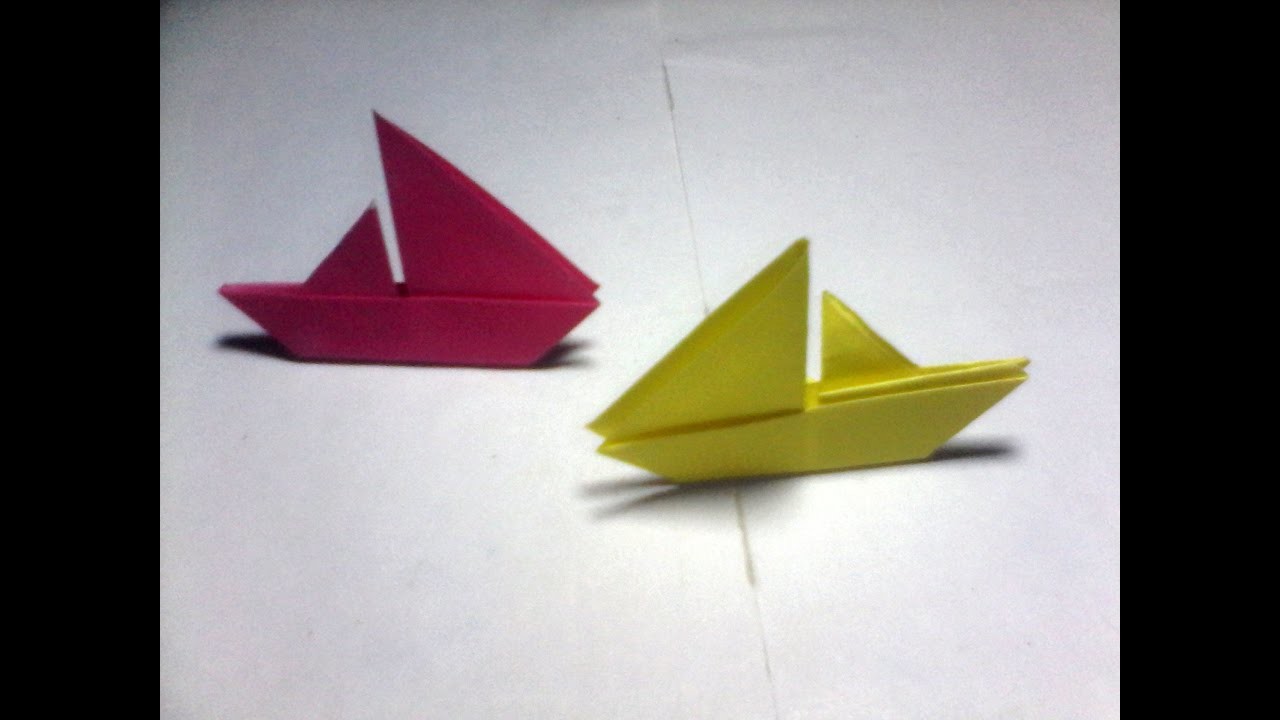 origami sailboat