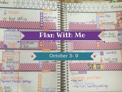 Plan With Me I October 3 - 9 I Erin Condren Life Planner