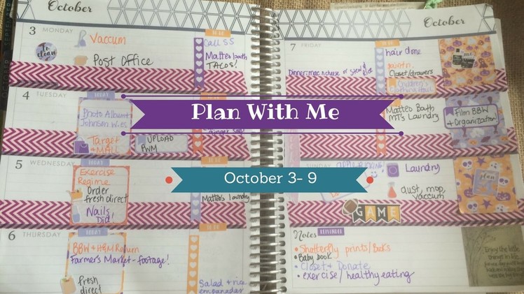 Plan With Me I October 3 - 9 I Erin Condren Life Planner