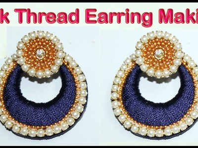 Silk Thread Earring Making - Silk Thread Jewelry Making Tutorial