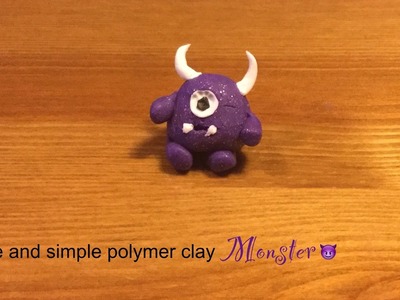 Simple and cute polymer clay Monster