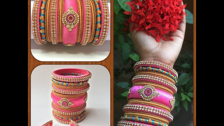 Simple bridal silk thread bangle set.easy step by step tutorial
