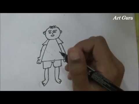 Simple Cartoon Drawing - How draw a boy
