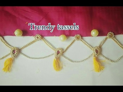 Trendy Saree tassels - making of saree kuchulu | tassels tutorial