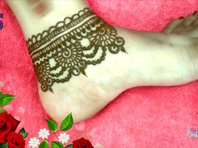 Beautiful jewellery style henna designs Tutorial.2017 Leafy Flower Henna Mehndi Designs