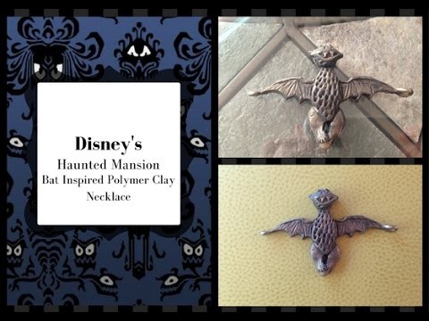 Disneyland Haunted Mansion Bat Necklace Tutorial from Polymer Clay