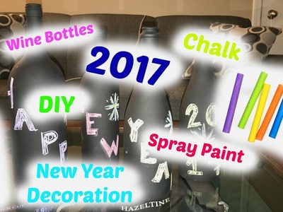 DIY Chalk Wine Bottles (center piece)