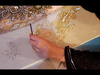 Embroidery stitches by hand designs tutorial how to make party wear dress
