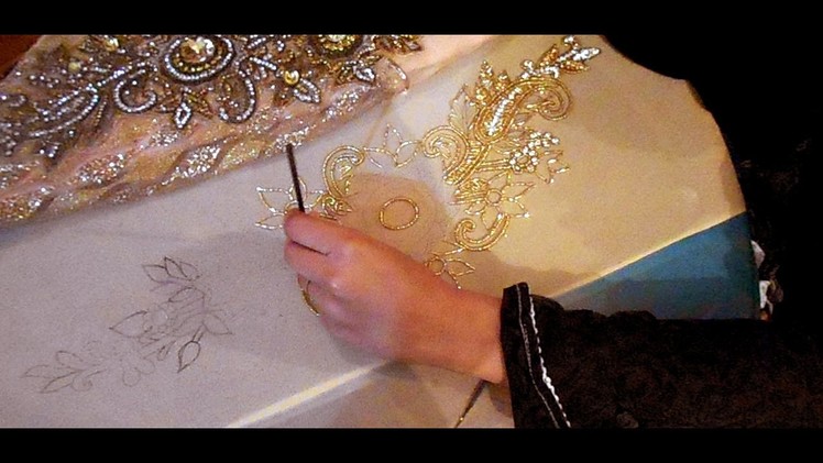 Embroidery stitches by hand designs tutorial how to make party wear dress