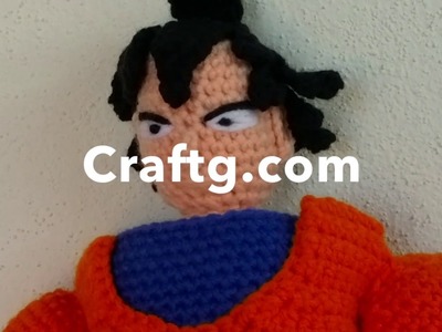 Goku from Dragon Ball Z Craftg.com amigurumi crochet pattern