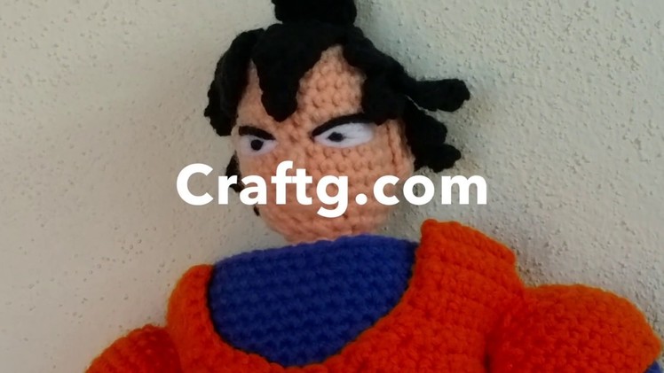 Goku from Dragon Ball Z Craftg.com amigurumi crochet pattern
