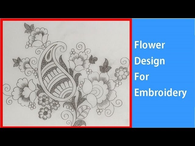 How to draw Flower Design tracing paper for Embroidery