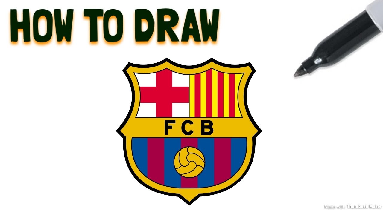 How To Draw The Fc Barcelona Logo Drawing Tutorial