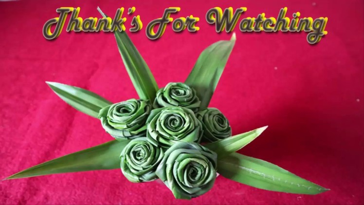 How To Make a Flower With Leaf - DIY Craft Ideas For Decoration