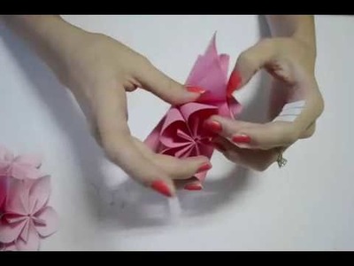 How to make an Origami Flower Ball   Wedding & Party Decorations   Kusudama   DIY Crafts Tutorials