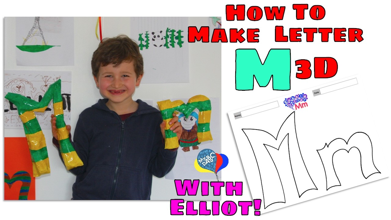 how-to-make-letter-m-3d-with-elliot