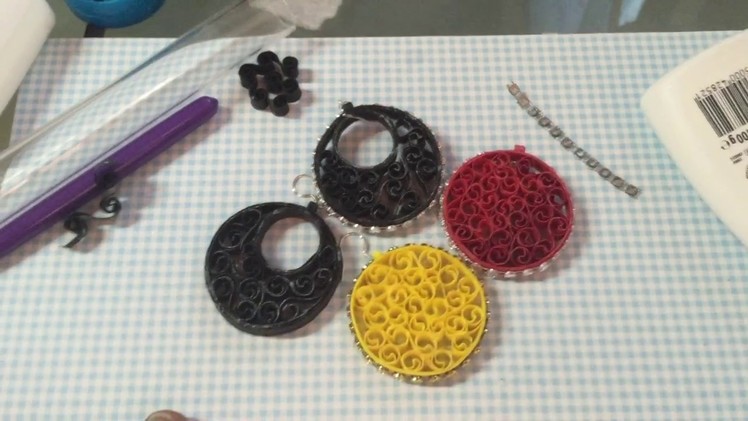 How to make paper.quilling earrings(rasulan boss)