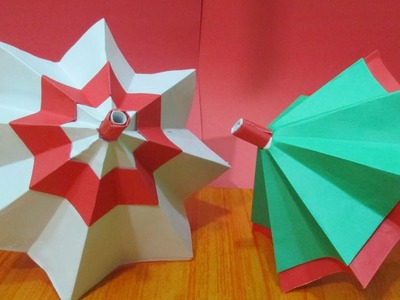 How to make paper Umbrella || origami paper umbrella DIY for kids