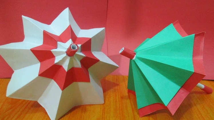 How to make paper Umbrella || origami paper umbrella DIY for kids