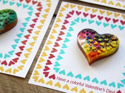 Microwave Melted Crayon Hearts DIY
