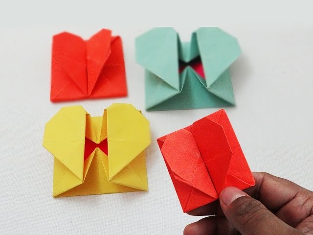 Origami Heart Box | DIY Heart Box Card | Origami Heart Envelope