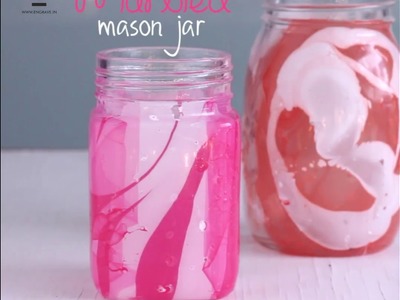 DIY Crafts: Marbled Mason Jar