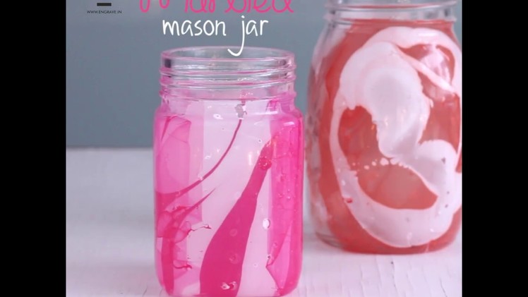 DIY Crafts: Marbled Mason Jar